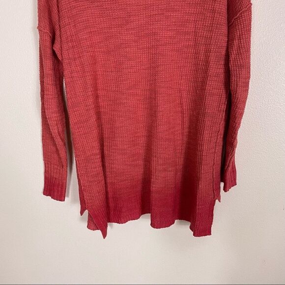 Moth | Anthropologie Orange Dip Dye Oversized Sweater - Picture 6 of 8